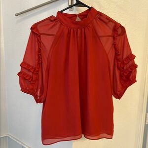 Elegant Red Women's Top